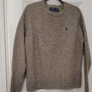 Polo by Ralph Lauren Men's Beige Crewneck Sweater